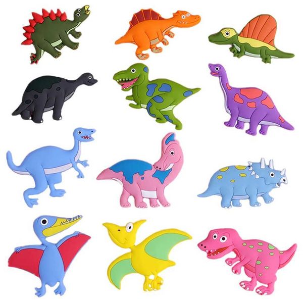 Fridge Magnets 12 Pcs Fridge Magnet Dinosaur Toys Bulk Soft Rubber Refrigerator Ornament Kids Silicone Child forL464