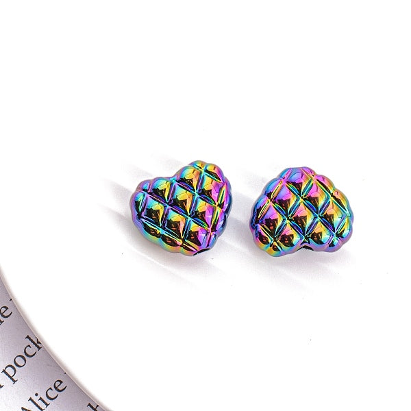 5pcs perles acryliques de placage uv