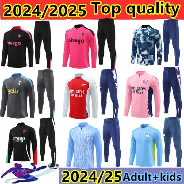 2024 2025 soccer tracksuit Arsenall Long sleeve kids kit Tracksuit PULISIC 24 25 CFC MOUNT HAVERTZ STERLING JORGINHO training shirt KOULIBAL