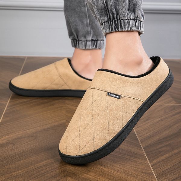 High quality Four color fleece one footed lazy man&#039;s bun slipper, winter plush warm bread shoes, lightweight couple&#039;s casual cotto