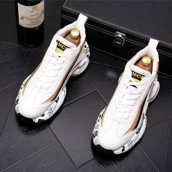 NEW Casual Men Platform Sneakers Vintage Male Thick Sole Trainers Running Shoes High Quality Youth Boy Gym Teenagers B71