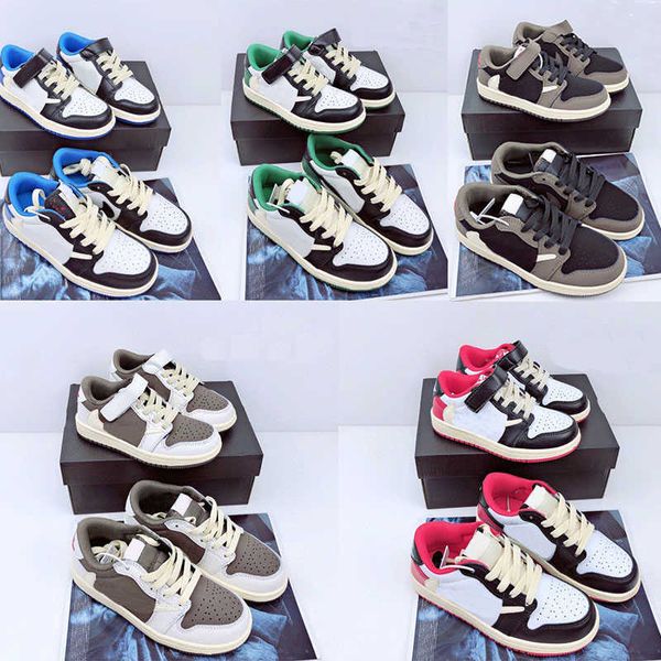 BOW Ajuda Kids1s Kid Basketball Shoes Game infants Royal Scotts Obsidian Chicago criou tênis Melody Mid Multi Kids Tamanho 24-35