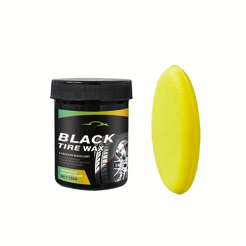 TEMU Car Interior Maintenance Tire Shine Paste Black Finish - Tire Dressing - Long Lasting - No Sling No Grease Formula With Uv Protection With