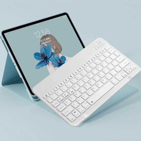 Keyboards Universal Bluetooth-compatible Keyboard for Android IOS Ipad Slim Portable Wireless Bluetooth Keyboard For Tablet Phone z241127