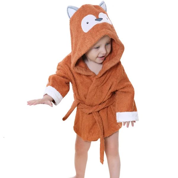 Towels Robes 2-6 year Baby Robe Cartoon Hoodies Girl Boys Sleepwear Good Quality Bath Towels Kids Soft Bathrobe Pajamas Children&#039;s Clot