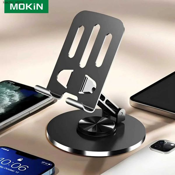 Cell Mounts Holders MOKiN Portable Tablet Holder For iPad Adjustable Folding Lazy Desktop Live Mobile Phone Stand Mount Support 360 Rotating