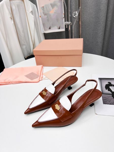 Early spring single shoe pointed sandals elegant low heel sandals women&#039;s high heels pointed wedding office women&#039;s shoes sloping