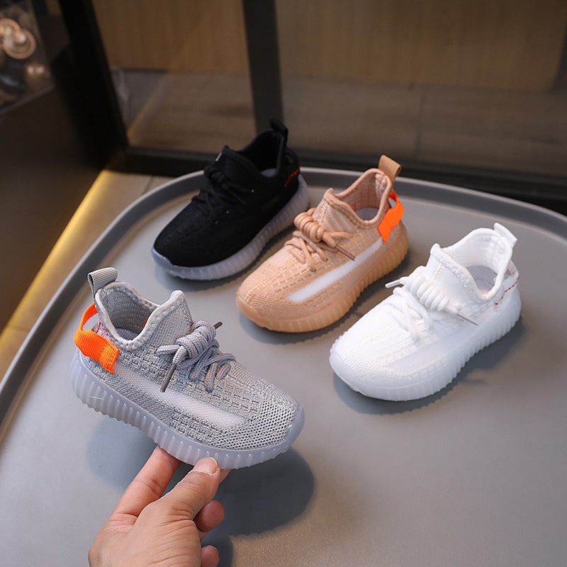 New Spring Baby Toddler Shoes Soft Breathable Knitting Infant Sneaker Light Non-Slip Boy Girl Walkers Shoes Size 21-32