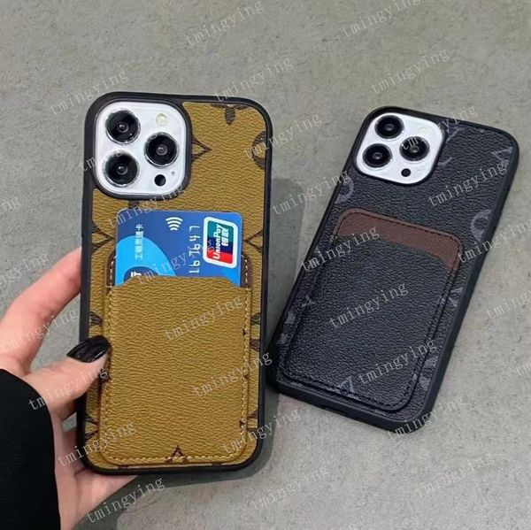 Designer Leather Phone Cases For iPhone 15 Pro Max 14 13 12 11 XS X XR Fashion Wallet Cover iPhone13 iPhone14 Plus Case Card Holder Pocket P