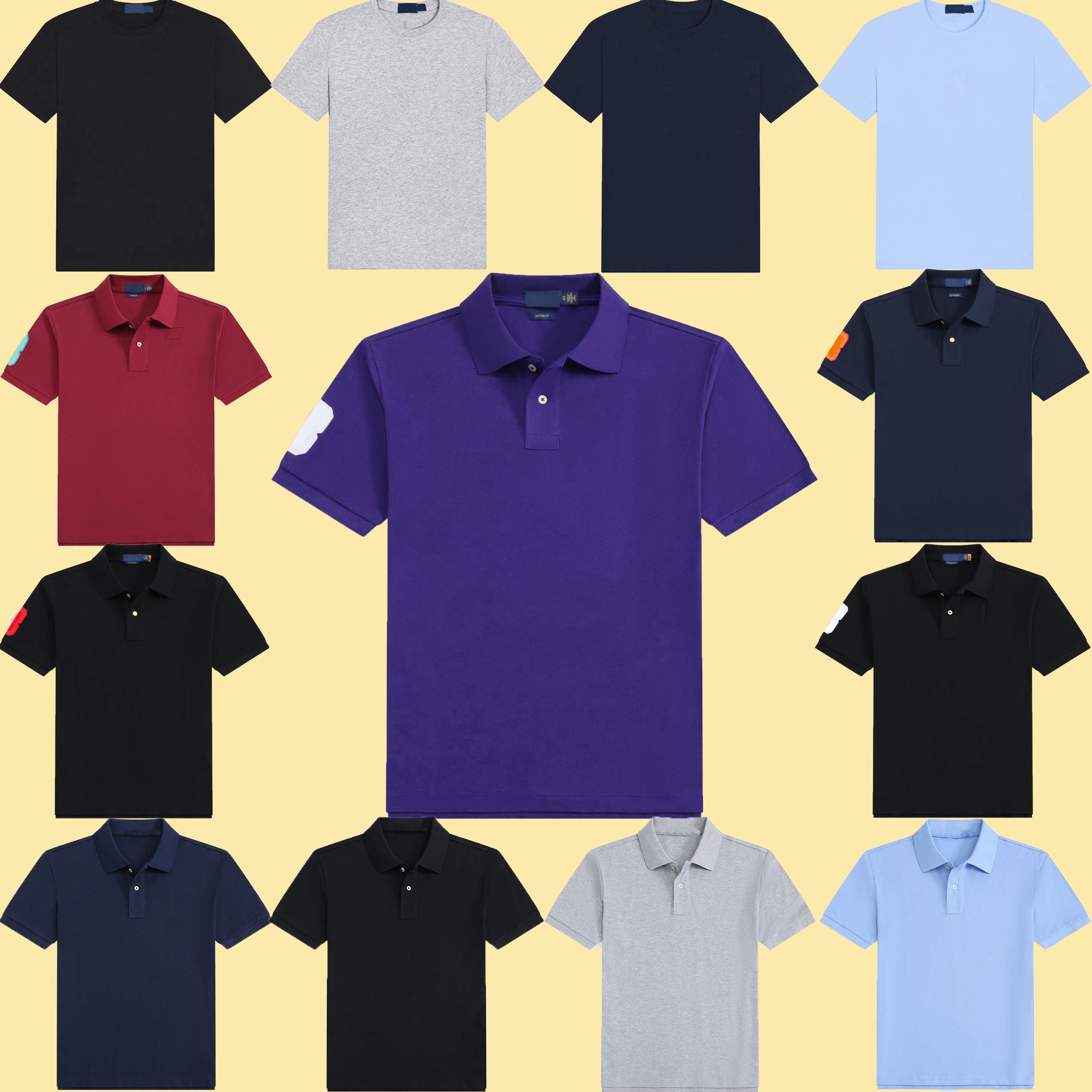 Designer t shirt Pony embroidery polos designer shirt Business standing collar cotton fashion mens women polo ralphhlaurent shirt