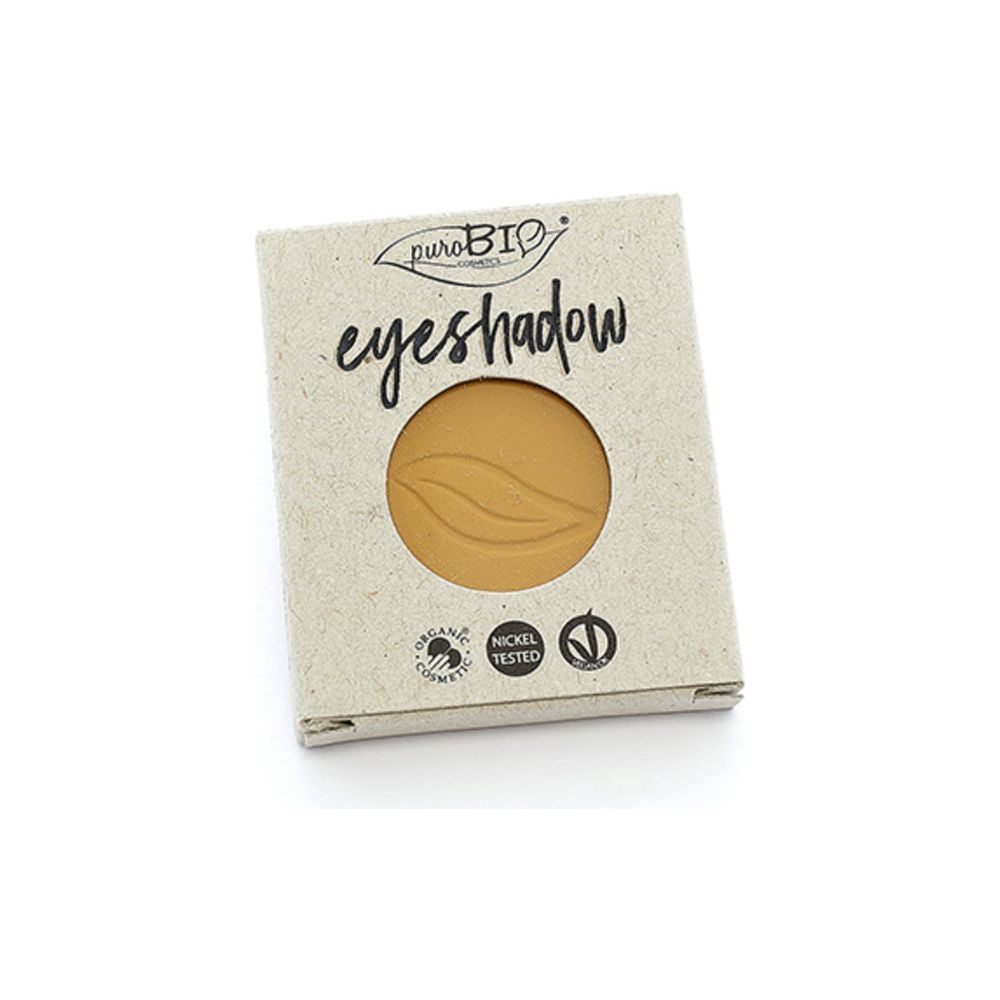 Purobio Cosmetics Compact Eyeshadow, 18 Indian Yellow (matt) Refill (2,50 g)