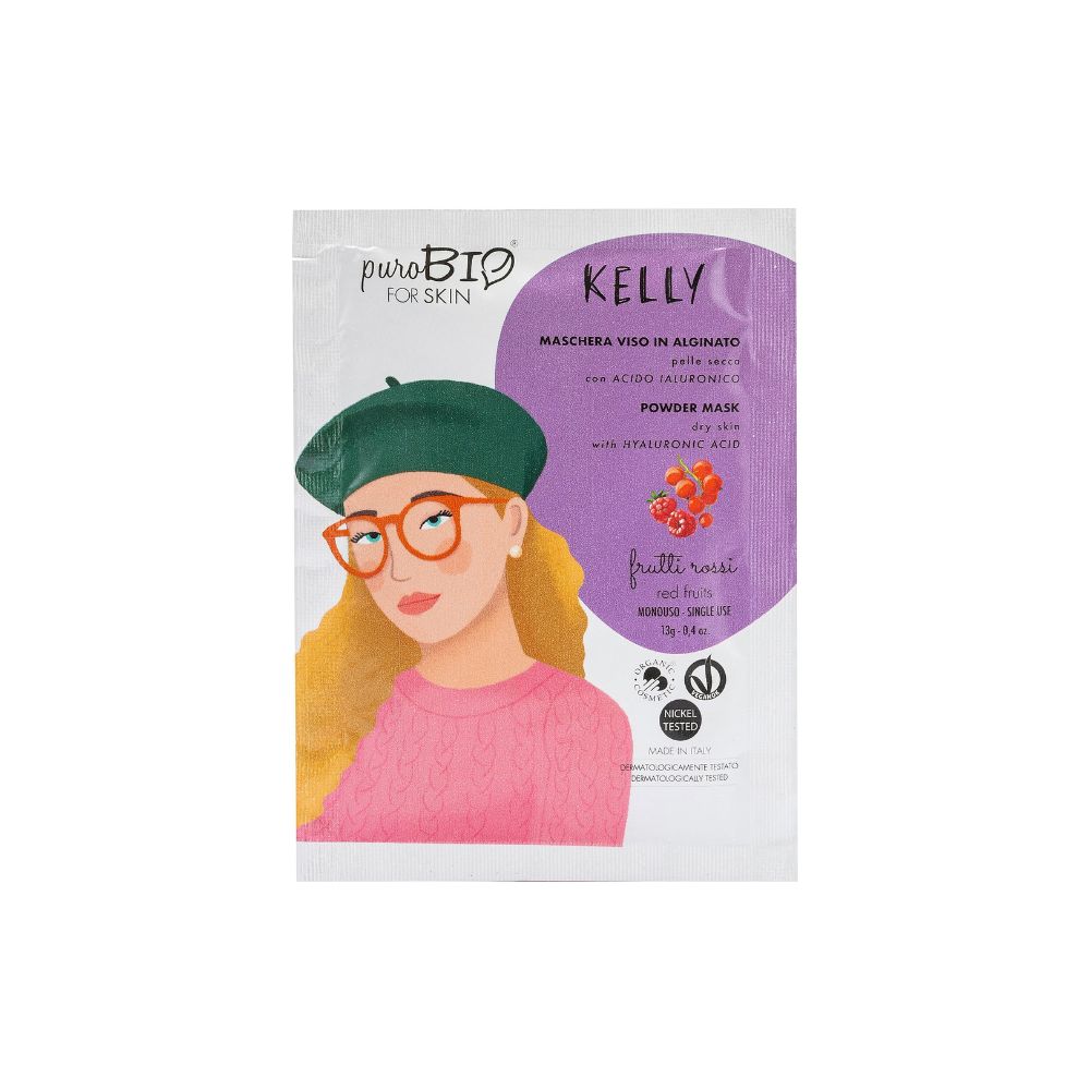 Purobio kosmetyki forSKIN Kelly Alginate Face Mask for Dry Skin - Anniversary2019, 07 Red Fruits (13 g)