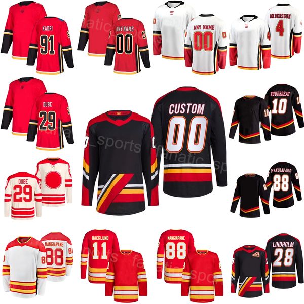 Team Hockey Heritage Classic 11 Mikael Backlund Jersey 10 Jonathan Huberdeau 4 Rasmus Andersson 29 Dillon Dube 88 Andrew Mangiapane 28 Elias