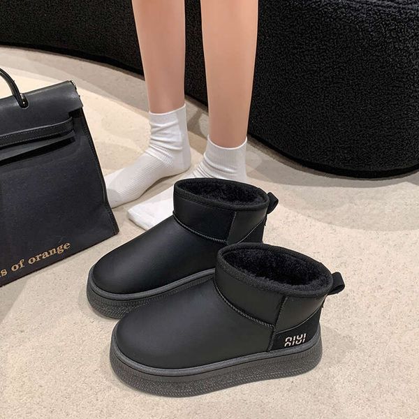 New Winter S suede thickened leather thick-soled waterproof cotton small boots
