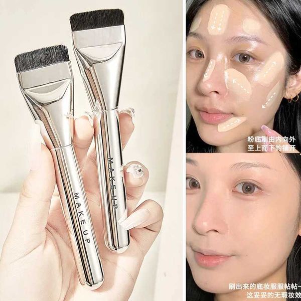 Ultra thin foundation make-up brush light facial contour brush plane contour brush mixed foundation make-up makeup brush W241113