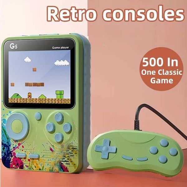 Retro Handheld Game Console With 500 Classic Games 2.4 Inch Sn Portable Gamepad aron Color 1000mAH Rechargeable Battery Z241029