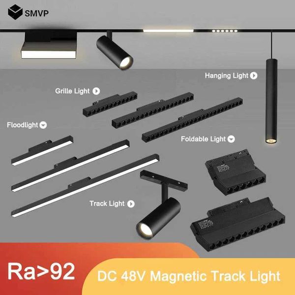 LED Magnetic Track Light Grille Flood Lamp Modern Embedded Flexible Linear Fixture LED Spotlight DC48V Ceiling Indoor LivingCL240730