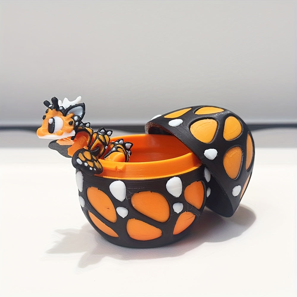 TEMU 3d Printed Cute And Adorable Dragonfly & Egg Model Plastic Desktop Sculpture Decoration, Holiday Gift For Christmas Halloween Fall Home Décor