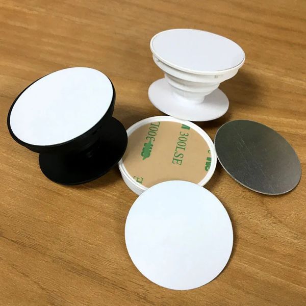 2000pcs DIY Universal Cell Phone Holder With Blank Aluminum Sublimation Insert For Customized Grip Stand Car Mount Holders Craft Gifts LL