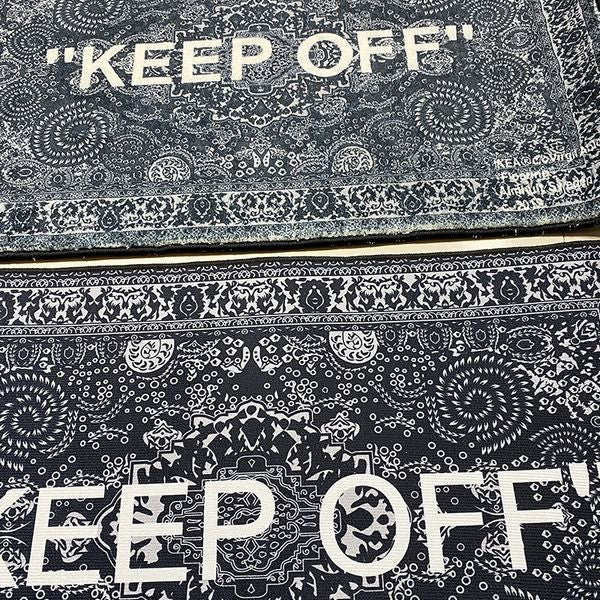 KEEP OFF Printed Floor Mat Furnishings Cashmere Living Room Area Rugs Bedroom Bedside Bay Window Carpet Halloween Christmas Gift