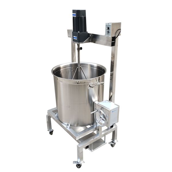 Stainless Steel Large Capacity Hot Pot Seasoning Jacketed Boiling Stir Pots Tomato Sauce Cooking Mixer Machine 220v-110v