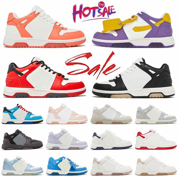 Top Quality Midtop Sponge Out Of Office Designer White Shoes Womens Mens Platform Vintage Calf Leather Sneakers Jogging Walking For Walking