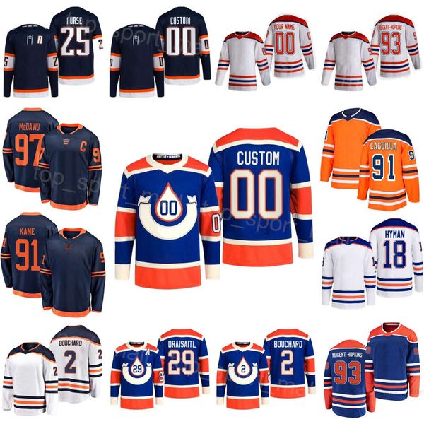 Men Kids Women Hockey 97 Connor McDavid Jerseys 29 Leon Draisaitl 93 Ryan Nugent-Hopkins 18 Zach Hyman 25 Darnell Nurse 2 Evan Bouchard Evan