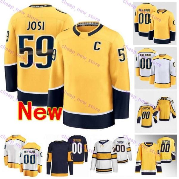 New Styles 59 Roman Josi Custom Hockey Jersey 82 Novak 9 Filip Forsberg 8 Cody Glass 10 Colton Sissons 75 Juuso Parssinen 74 Juuse Saros 13