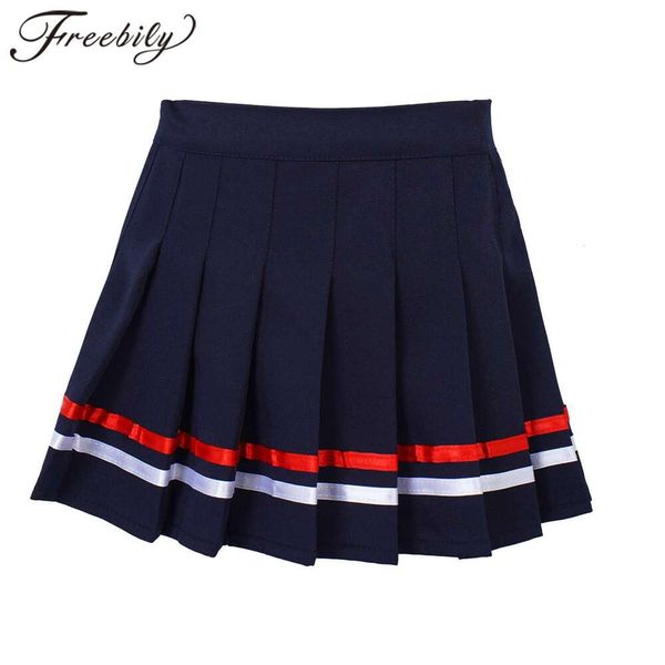Pleated Girls&#039; Skirt, Golf Tennis Skorts, Korean Style Fashion, Striped School Uniform Skirts, Elastic Shorts, Kids