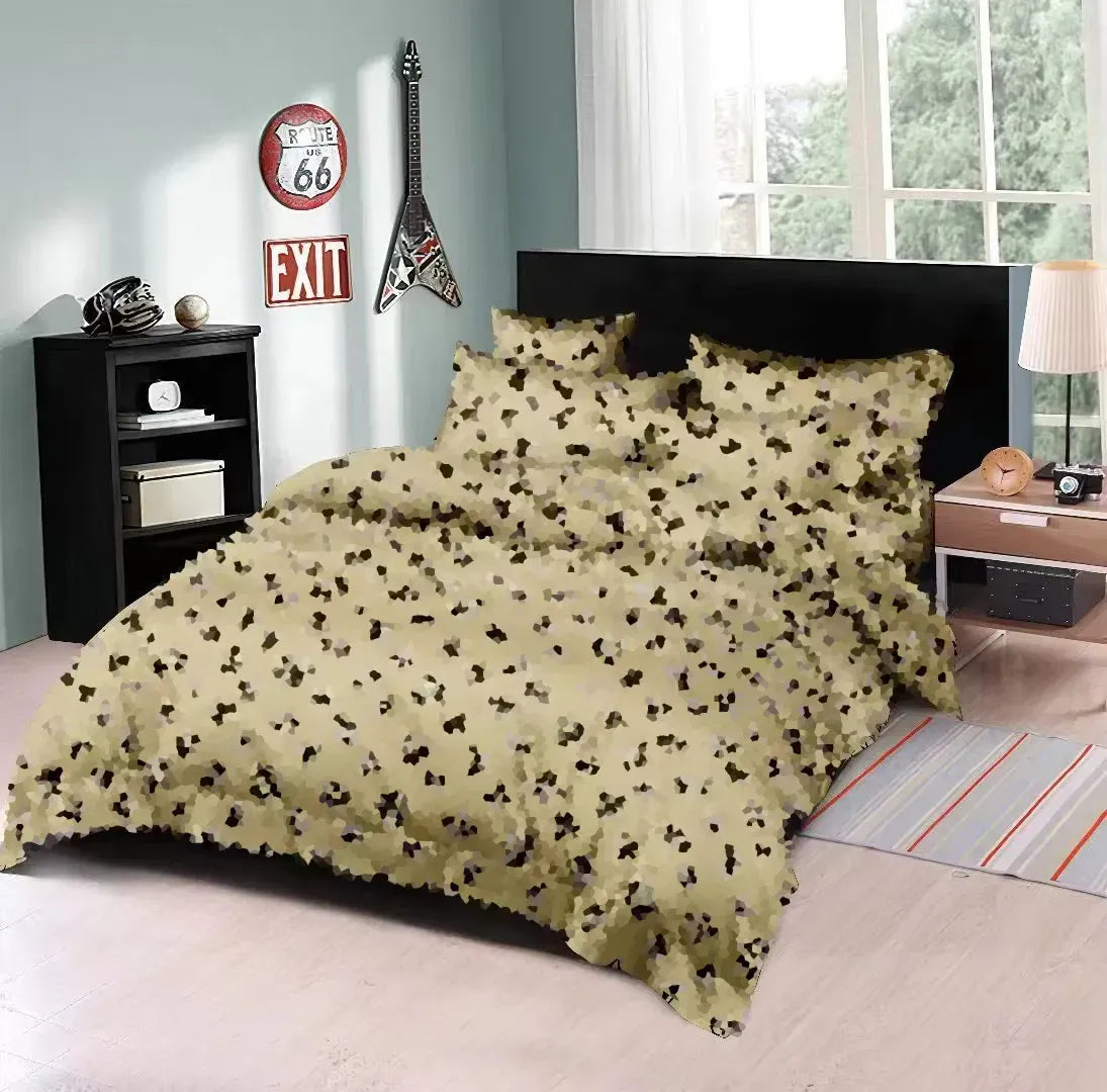 Luxury Designer Bedding Set Classic Letter Logo Brown flower Printed Duvet Cover Pillow Cover 4 pcs Set Pure Cotton Comfortable Bedding Decoration 1