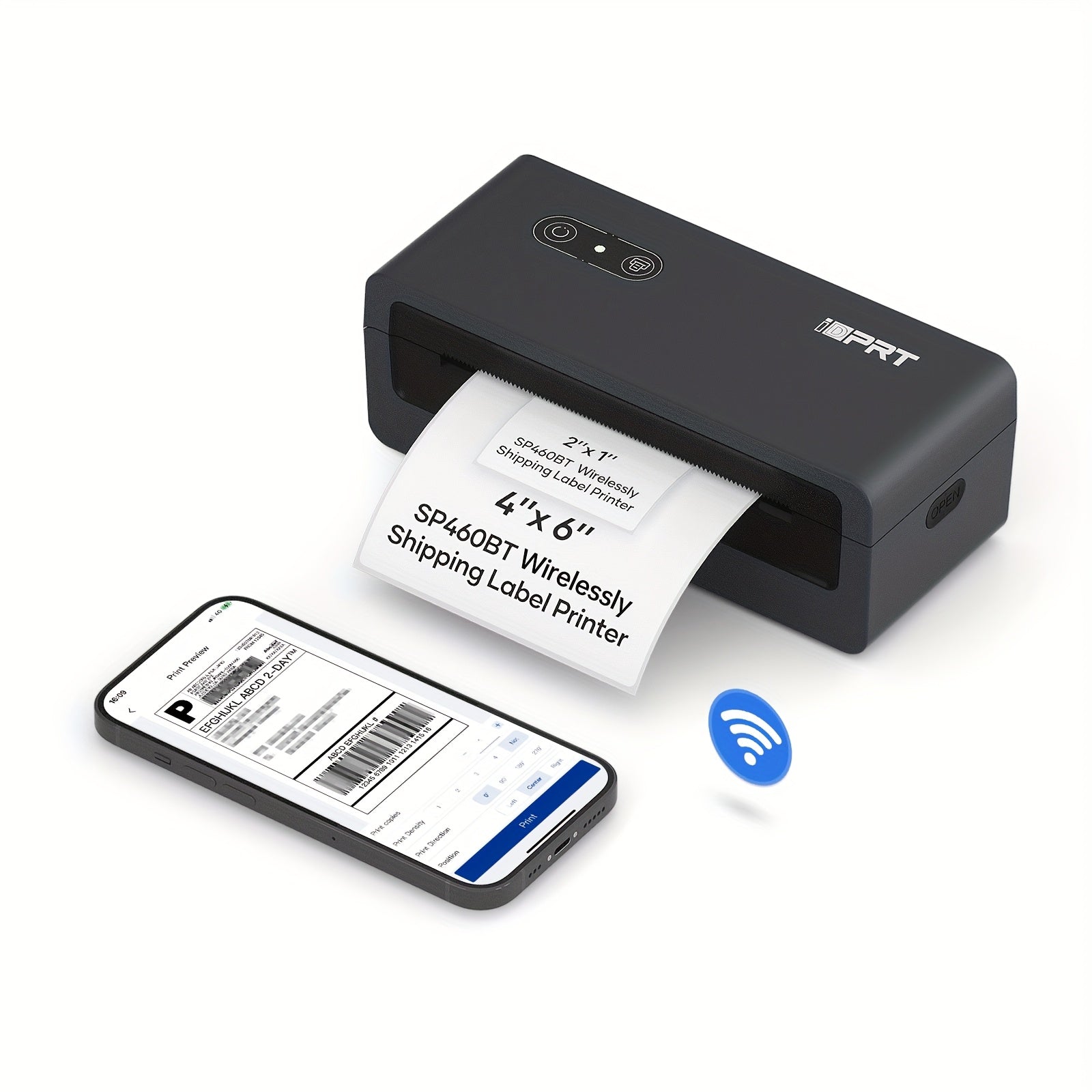 TEMU Label Printer Desktop Portable Label Printer Compatible With Smartphones And Computers Inkless Thermal Compact Printer For Home, Office, Courier