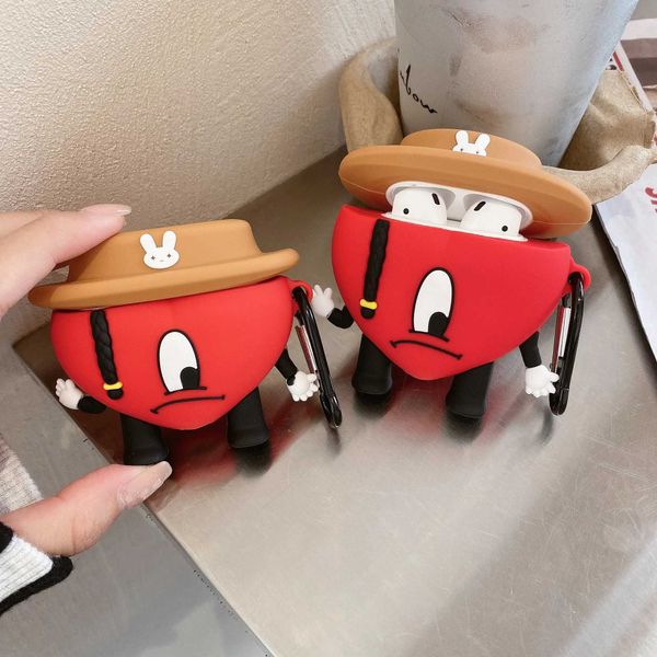 Cute 3D Bad Bunny Earphone Case For Airpods 1 2 3 Pro Yo Perreo Sola Maluma Wireless Headphone Cover For Air Pods 3rd Gen Box Y240810