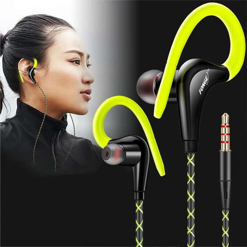 Earphones 3.5mm Sport Earphone Super Stereo Headsets Sweatproof Running Headset With Mic Ear Hook for Meizu Headphone