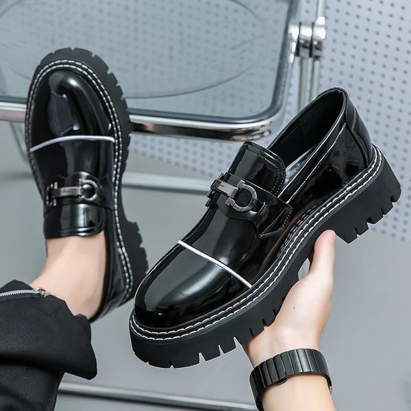 Men Oxfords Shoes slip on Leather Male Casual Men Shoes outdoor Comfortable Formal Loafers Business Office Formal Dress Shoes 241216
