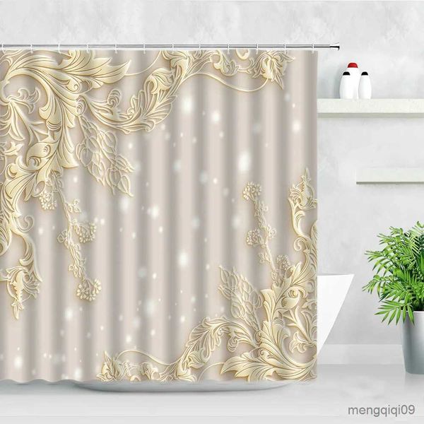 Shower Curtains Style Relief Painting Shower Curtains Flower Butterfly Pattern Modern Fashion Decor Bathtub Screen Bathroom Curtain Set R231