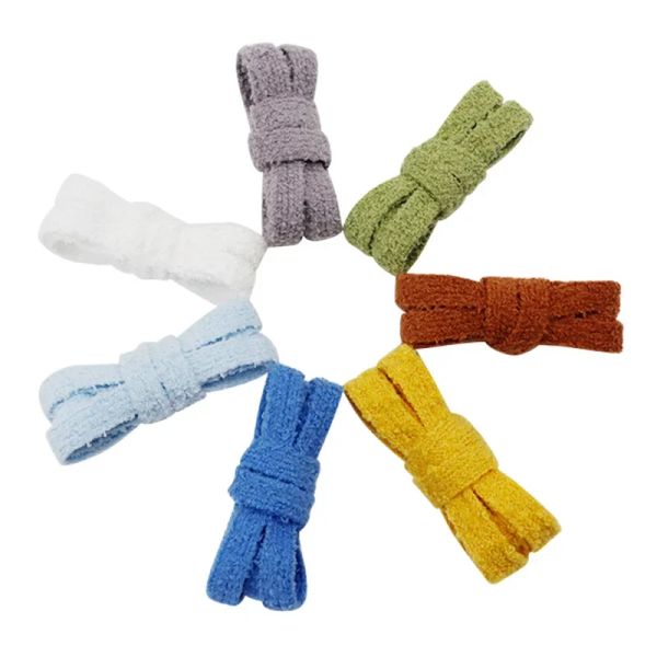 Coolstring 15MM Wide 120CM Long Flat Type Fluffy Lacet Heterochromatic Embellishment Canvas Tape Solid Towel Bracelet Clothing Lacci Scarpe