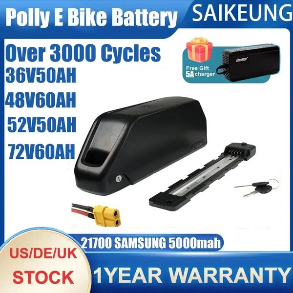 E bike Electrical Bicycle Original Hailong Polly Dp7 48V 52v 60v 72v Bateria 48V E bike Li-tio 25Ah 30Ah 40Ah 50AH 60AH Batttery