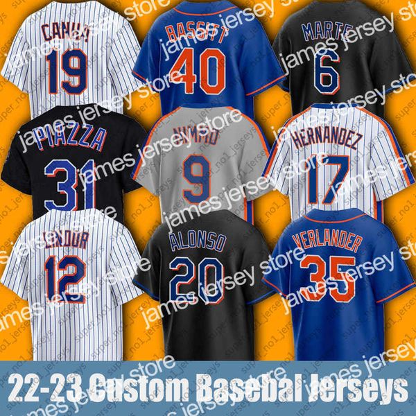 Baseball Jerseys 12 Francisco Lindor Baseball Jersey Met Pete Alonso Justin Verlander Brandon Nimmo New Jerseys York Starling Marte James Mc