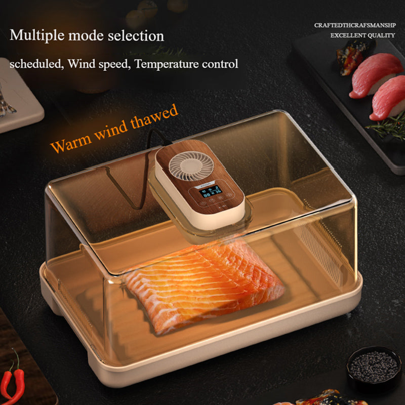 New Rice Core Warm Air Fish, Chicken, Duck Meat, Refrigerator Defrosting, Quick Preservation, Multi-Functional Defrosting Device for Kitchen Use