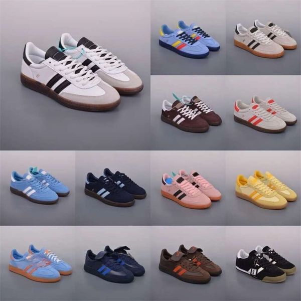 Sambasneakers Handballs Spezially Navy Running Shoes Woman Men Almost Yellow Black Grey Brown Gum Light Blue White Clear Pink Arctic Night S
