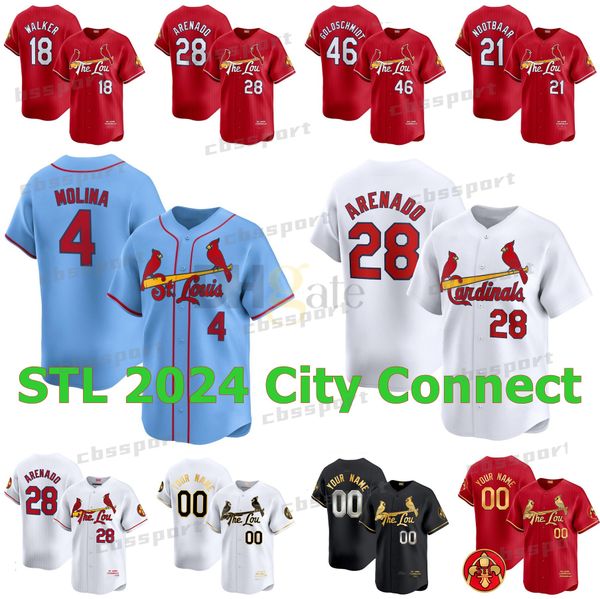 Nolan Arenado The Lou Baseball Jersey 40 Willson Contreras Paul Goldschmidt Yadier Molina Lars Nootbaar Ozzie Smith St. Louis&#039;&#039;Nol