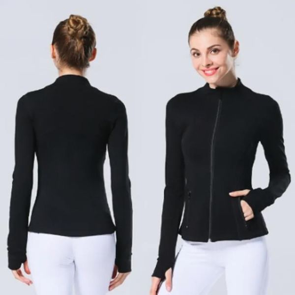 Womens jacket Define yoga outfits Workout Sport Coat scuba Fitness Jacket High Street Sports Quick Dry Activewear Top Solid Zip Up Tops