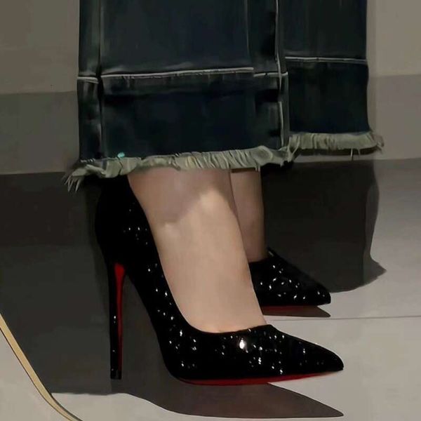 Women&#039;s Temperament Shoes Shiny Sequins Fashionable Ladies Elegant Banquet Wedding High Heels