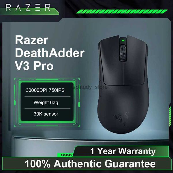 Mice Razer DeathAdder V3 Pro Wireless Gaming Mouse Gamer 63g Ultra Lightweight 30K DPI Optical Sensor For Pc Laptop Q240613