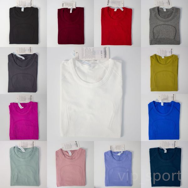 Esportes de verão Camiseta curta Mangas de feminino Toga de fitness de fitness de feminina respirável Definir lixamento macio designer de mo