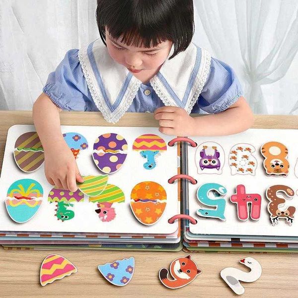 Montessori Baby Busy Book My First Quiet Book Paste Early Learning Education Toys Children Match Games Toys Children 1 2 3 Years W240827