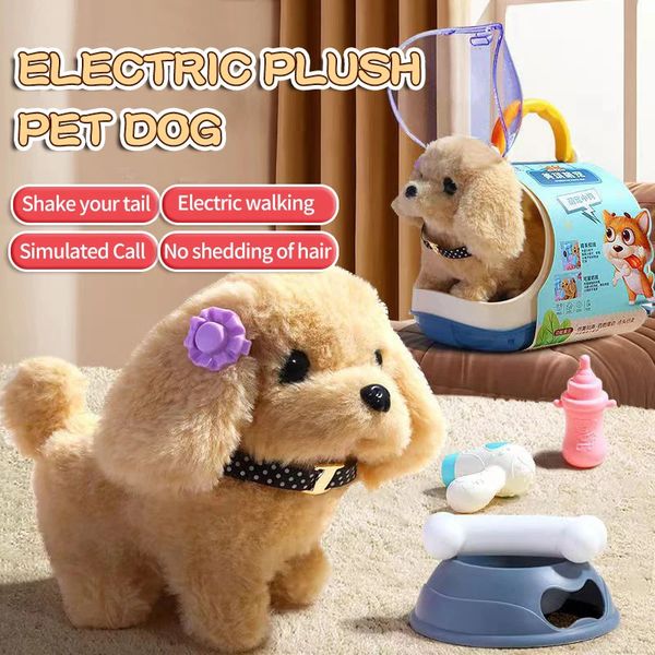 Electric puppy that walks and barks infant and toddler toys baby export gifts educational toys for children aged 4-6 years 250114