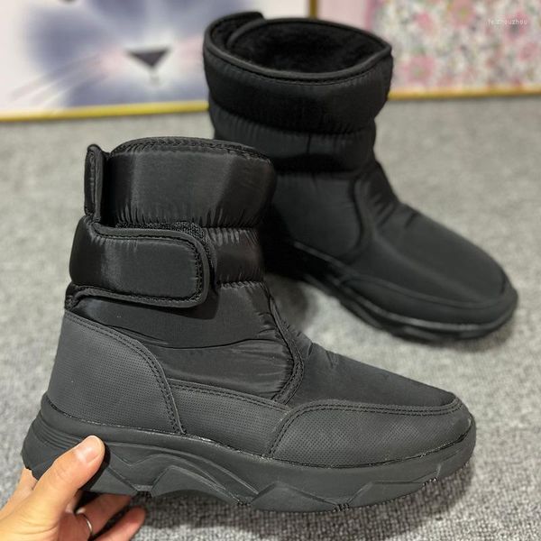 Boots Winter Snow Men Warm Cotton Women Platform Thick Fur Plush Ski Non-slip Waterproof Short Ankle X241018