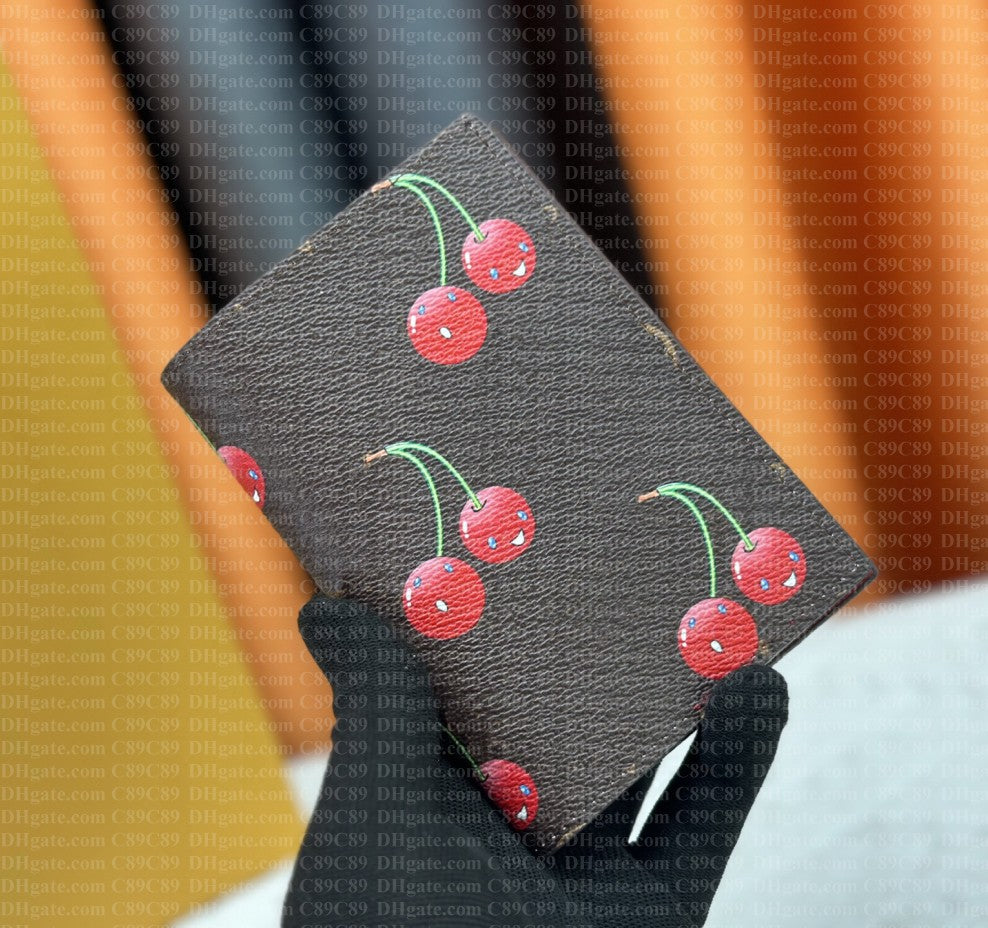 Designer passport purse card holder wallets cardholder holder purses passport set bags clip pocket wallet pocket With Box and Dust bag