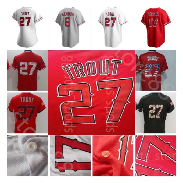 Fans Tops Tees 2021 Custom 27 Mike Trout Jersey 17 Shohei Ohtani 6 Anthony Rendon 25 Dexter Fowler 37 Dylan Bundy Baseball Jerseys Y240617Q0